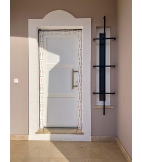 Porta Exterior PVC AIRES Por Medida Branco ESQUERDA ALUPLAST