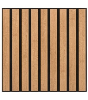 Revestimento Ripado Acústico Carvalho Escuro Decowall 50x50x1,7cm - 4 Unidades (1m²)