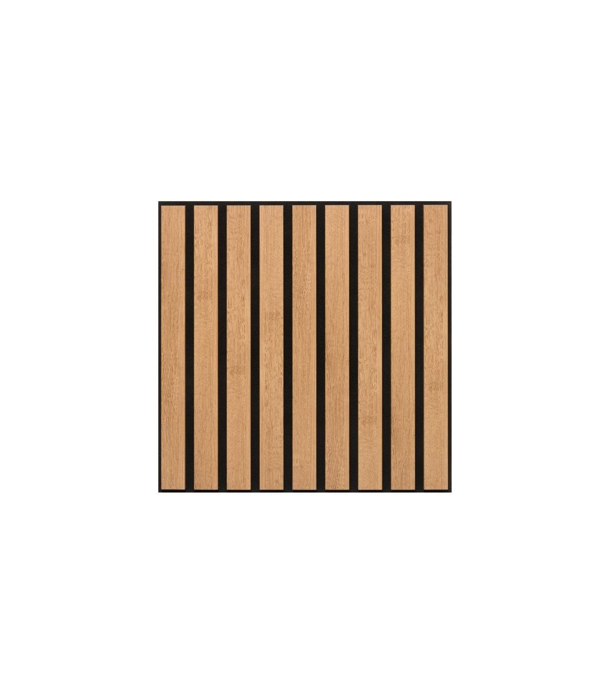 Revestimento Ripado Acústico Carvalho Escuro Decowall 50x50x1,7cm - 4 Unidades (1m²)