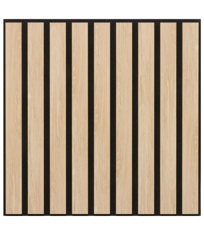 Revestimento Ripado Acústico Carvalho Claro Decowall 50x50x1,7cm - 4 Unidades (1m²)