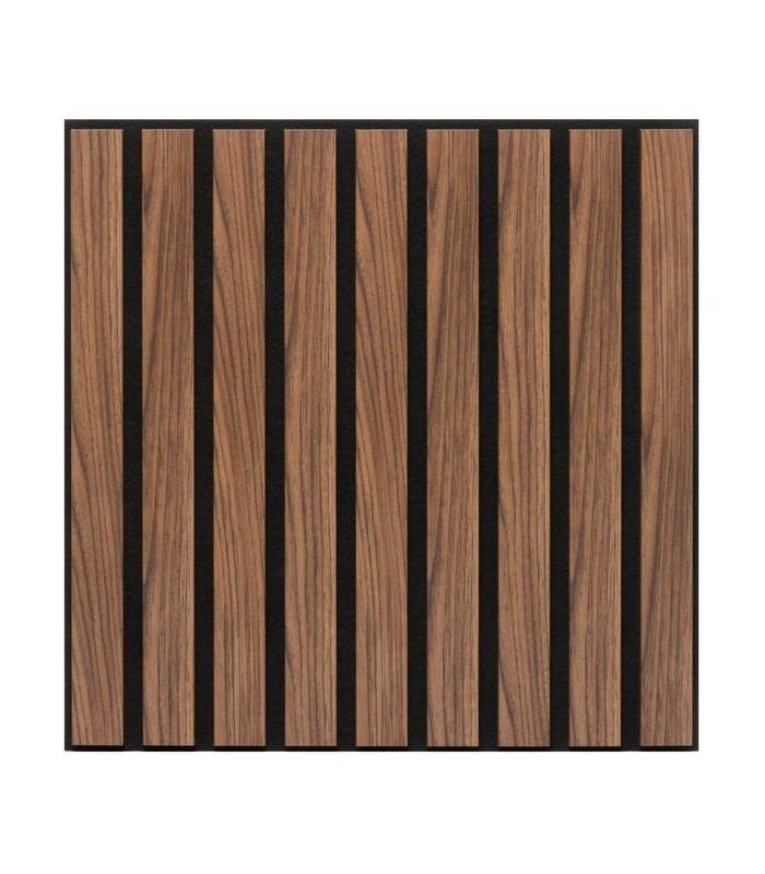 Revestimento Ripado Acústico Nogueira Decowall 50x50x1,7cm - 4 Unidades (1m²)