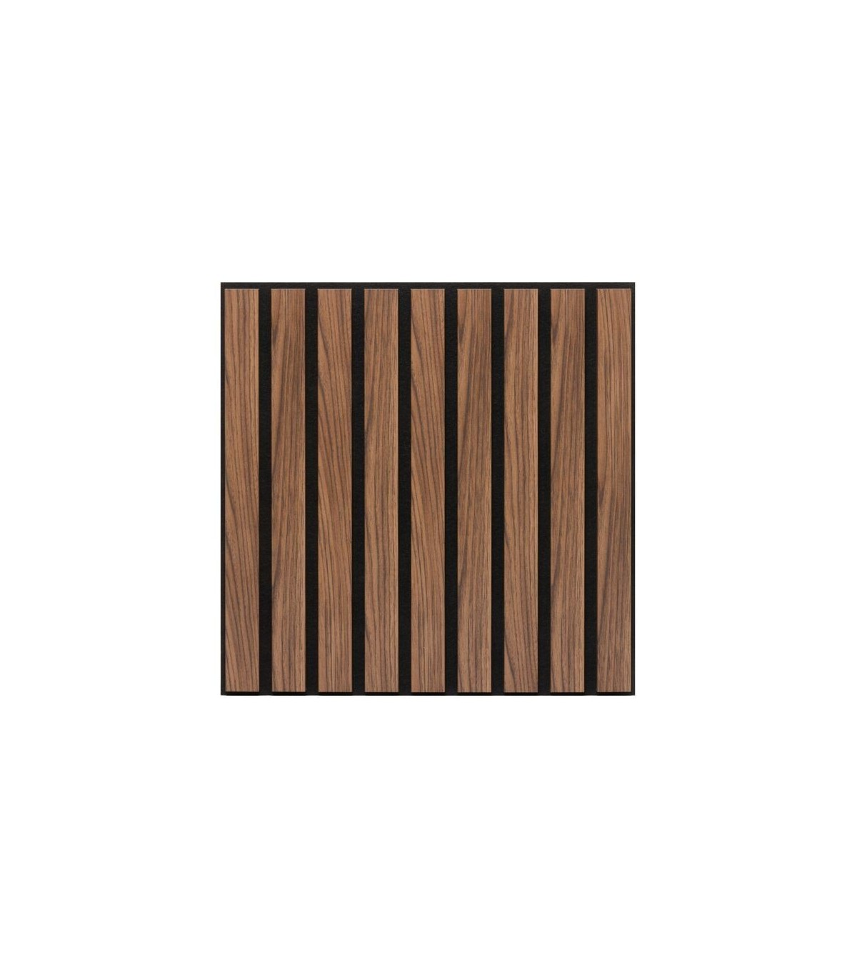 Revestimento Ripado Acústico Nogueira Decowall 50x50x1,7cm - 4 Unidades (1m²)