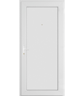 Porta Exterior PVC Painel Liso Branco 98x208cm DIREITA