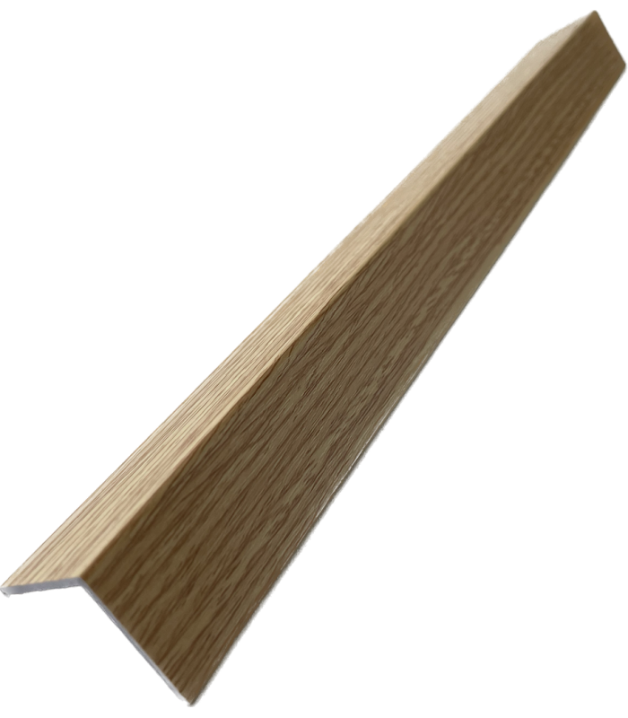 Cantoneira para Revestimento Ripado Carvalho Intenso 280x2,2x2,2cm - 1 Unidade