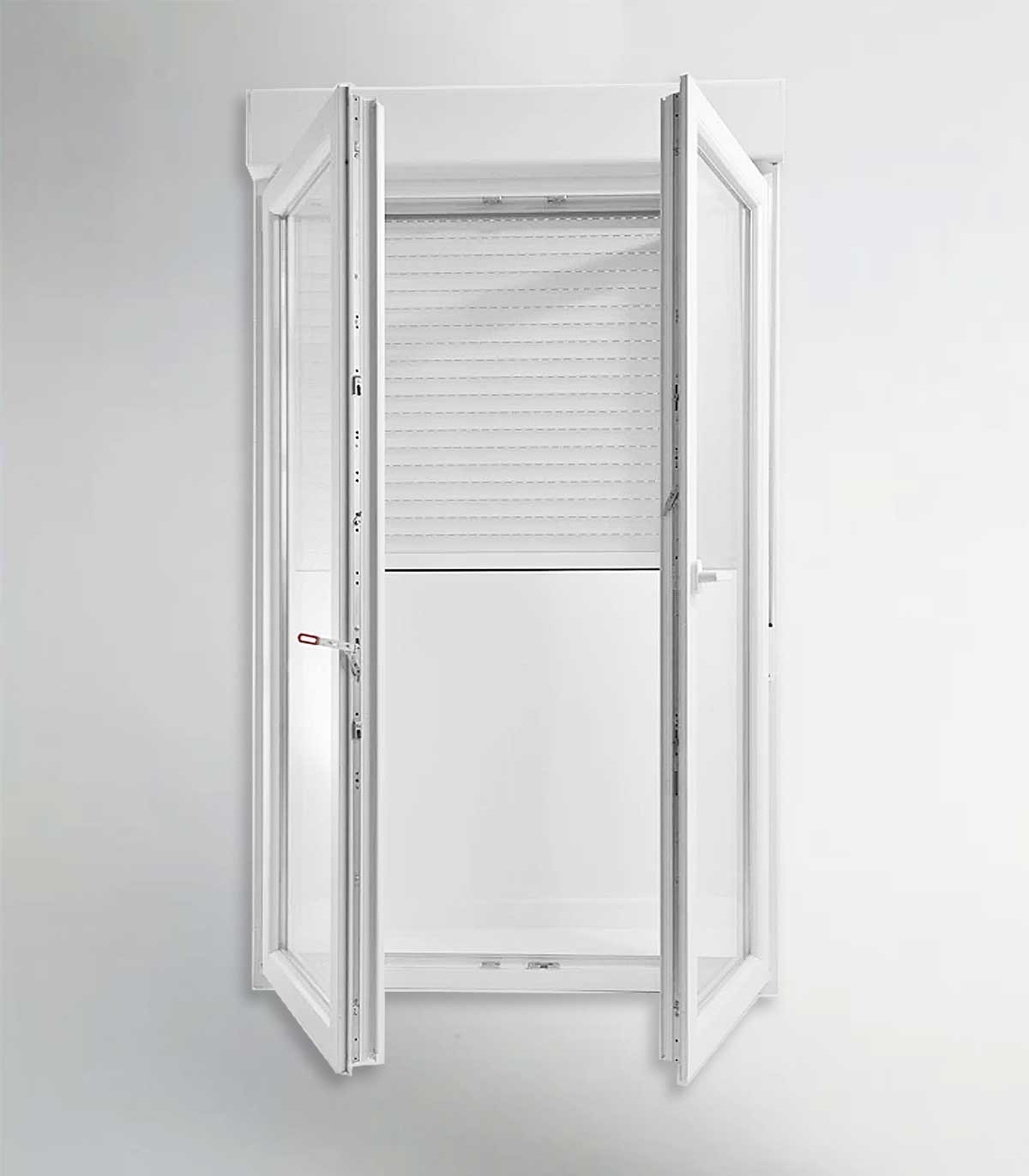Porta Janela PVC Oscilobatente 120x218,5cm com Estore Vidro Duplo ALUPLAST Fabrico Especial