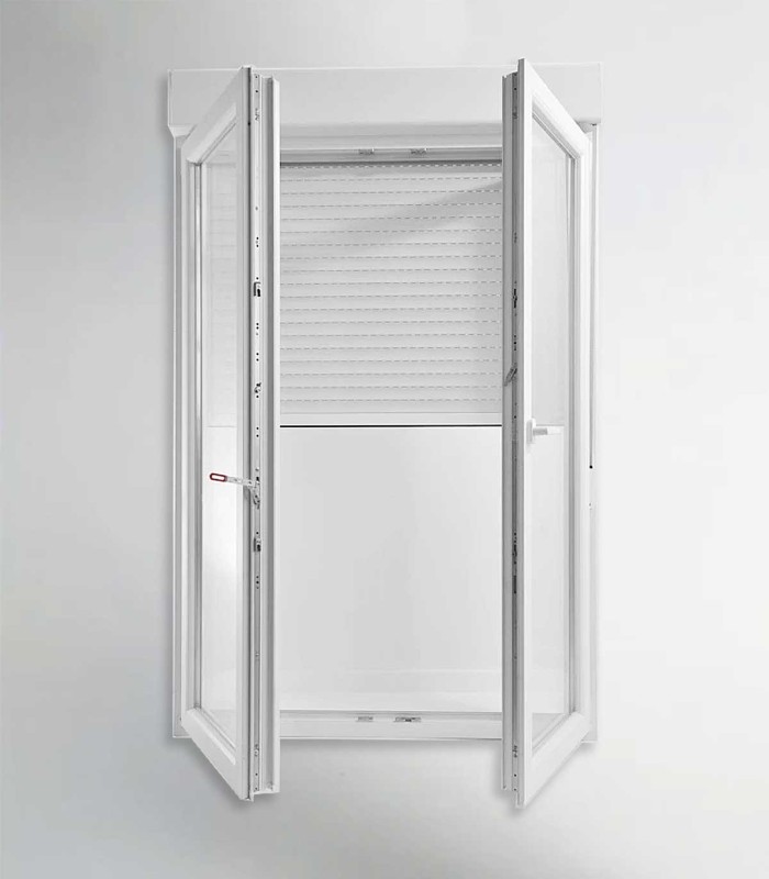 Porta Janela PVC Oscilobatente 150x218,5cm com Estore Vidro Duplo ALUPLAST Fabrico Especial