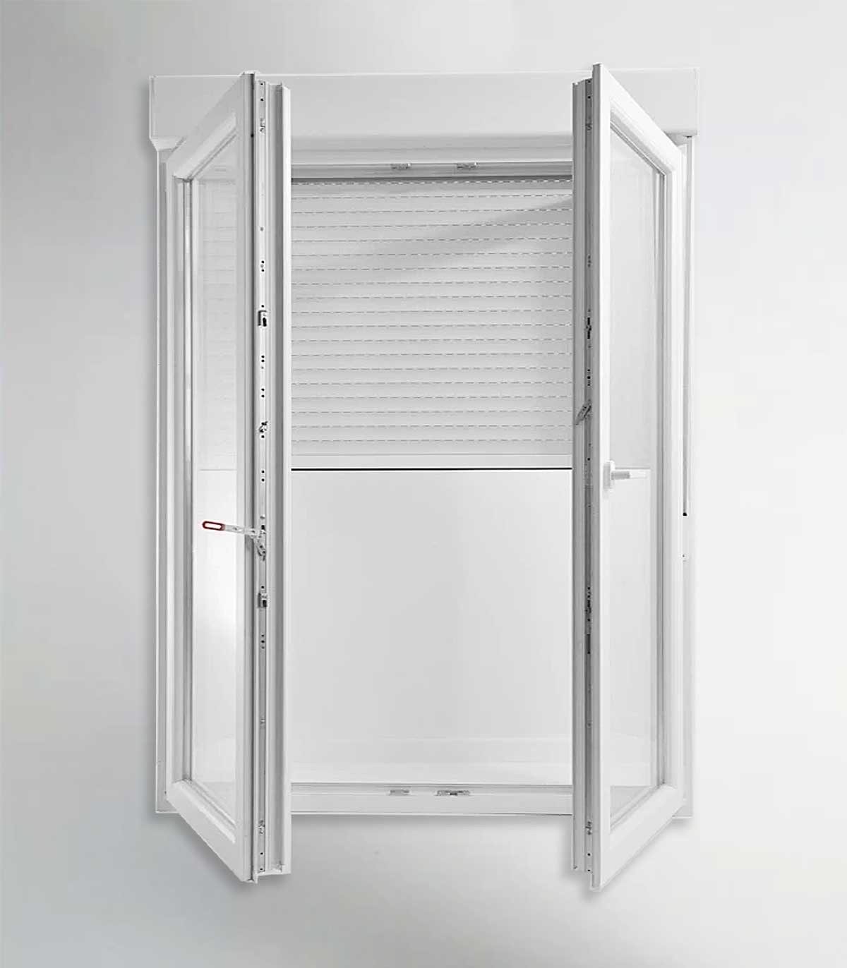 Porta Janela PVC Oscilobatente 200x218,5cm com Estore Vidro Duplo ALUPLAST Fabrico Especial