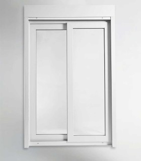 Porta Janela de Correr PVC 150x218,5cm com Estore Vidro Duplo ALUPLAST Fabrico Especial