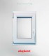 Janela PVC 80x100cm Oscilobatente ESQUERDA Vidro Duplo ALUPLAST