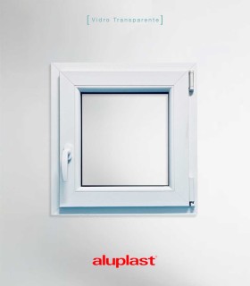 Janela PVC 90x90cm Oscilobatente DIREITA Vidro Duplo ALUPLAST