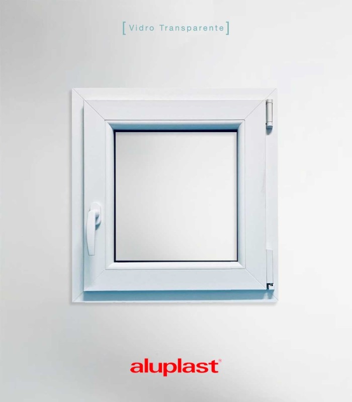 Janela PVC 90x90cm Oscilobatente DIREITA Vidro Duplo ALUPLAST