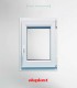 Janela PVC 90x120cm Oscilobatente DIREITA Vidro Duplo ALUPLAST