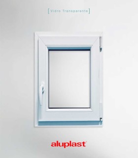 Janela PVC 90x120cm Oscilobatente DIREITA Vidro Duplo ALUPLAST