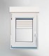 Janela PVC 70x115,5cm Oscilobatente ESQUERDA com Estore Vidro Duplo FOSCO LISO ALUPLAST