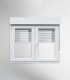 Janela PVC 100x115,5cm Oscilobatente com Estore Vidro Duplo ALUPLAST