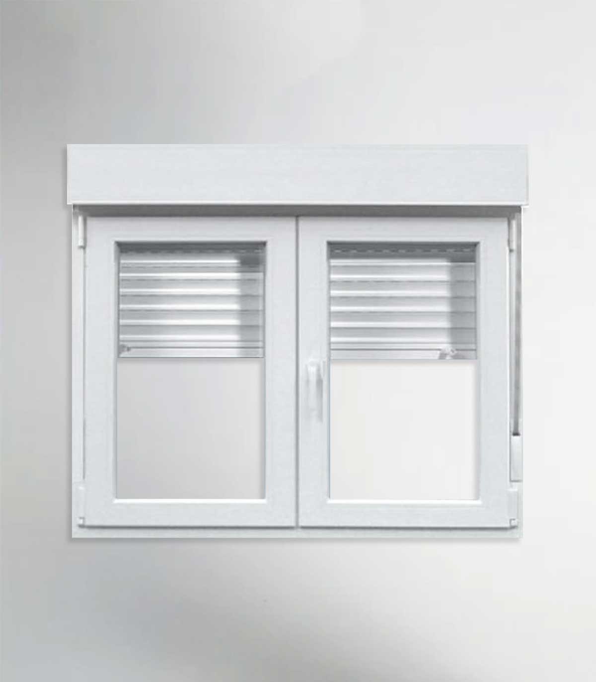 Janela PVC 120x115,5cm Oscilobatente com Estore Vidro Duplo ALUPLAST