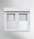 Janela PVC 120x135,5cm Oscilobatente com Estore Vidro Duplo ALUPLAST
