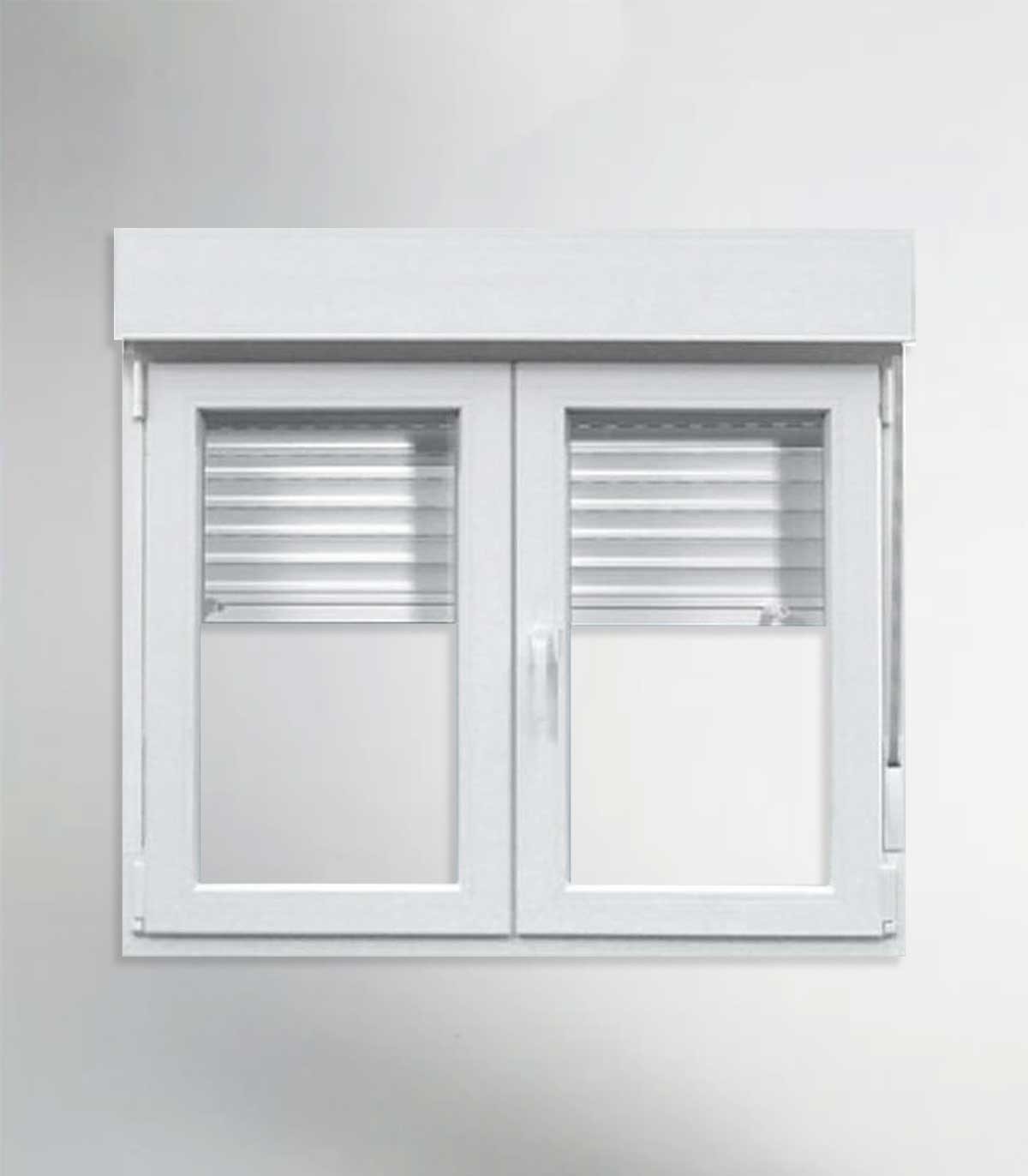 Janela PVC 120x135,5cm Oscilobatente com Estore Vidro Duplo ALUPLAST