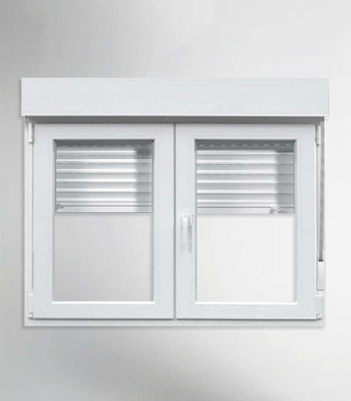 Janela PVC 150x134cm Oscilobatente com Estore Vidro Duplo ALUPLAST