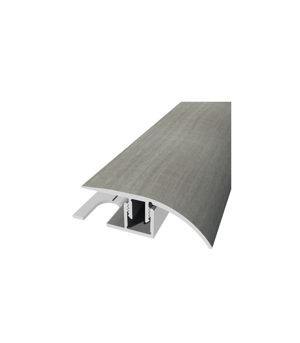 Perfil de Desnível Aluminio Revestido Pinho Cinza 2,7m x 30mm