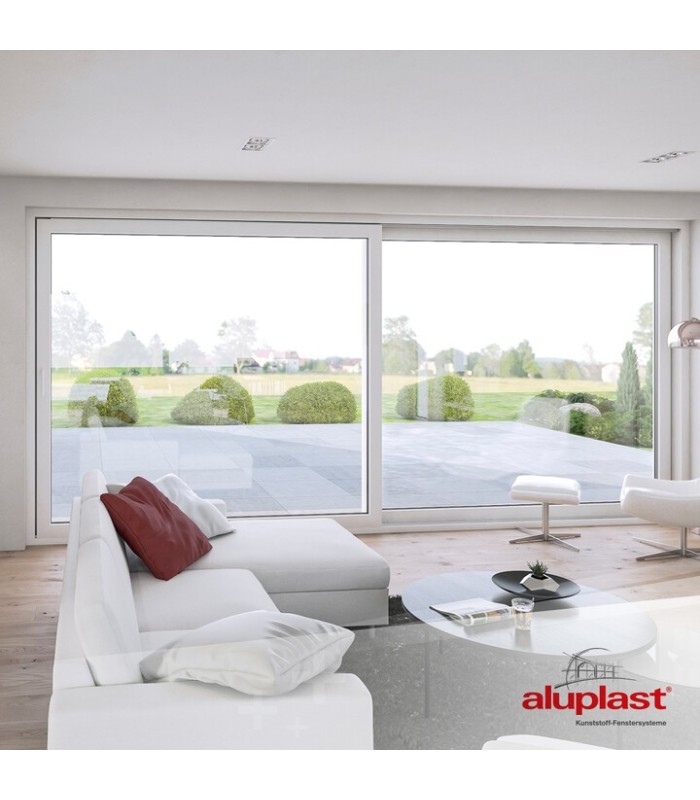 Porta Janela de Correr PVC 300x200cm Vidro Duplo ALUPLAST Fabrico Especial