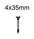 Parafuso para Fixação para Revestimento Ripado Exterior Le Mur 4x35mm (50 Unidades)