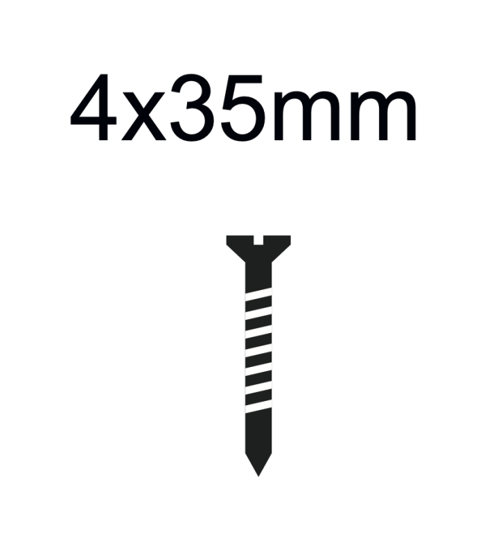 Parafuso para Fixação para Revestimento Ripado Exterior Le Mur 4x35mm (50 Unidades)