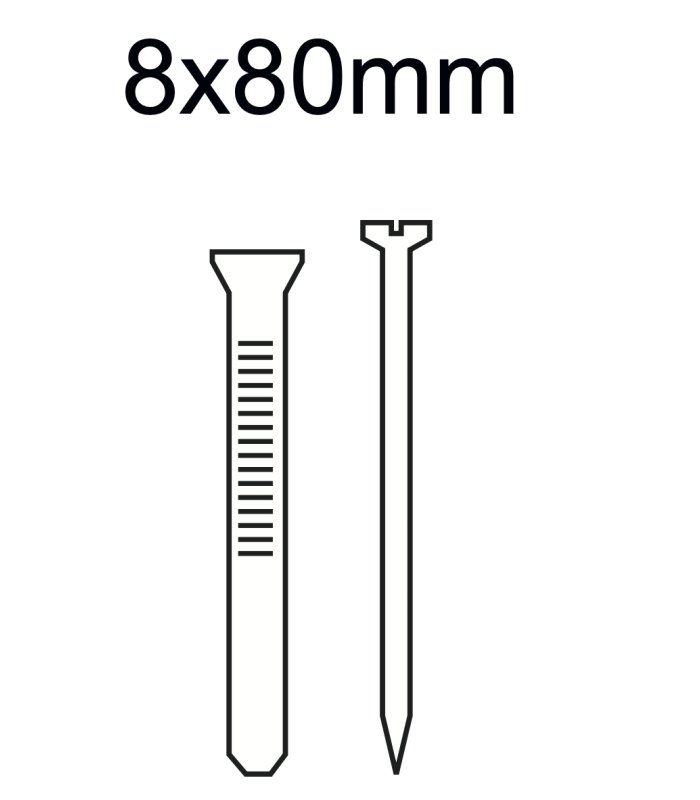 Parafuso + Bucha Le Mur 8x80mm (50 Unidades)