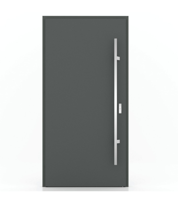Porta Exterior Metal ALPES 98x207cm Antracite ESQUERDA (S55)