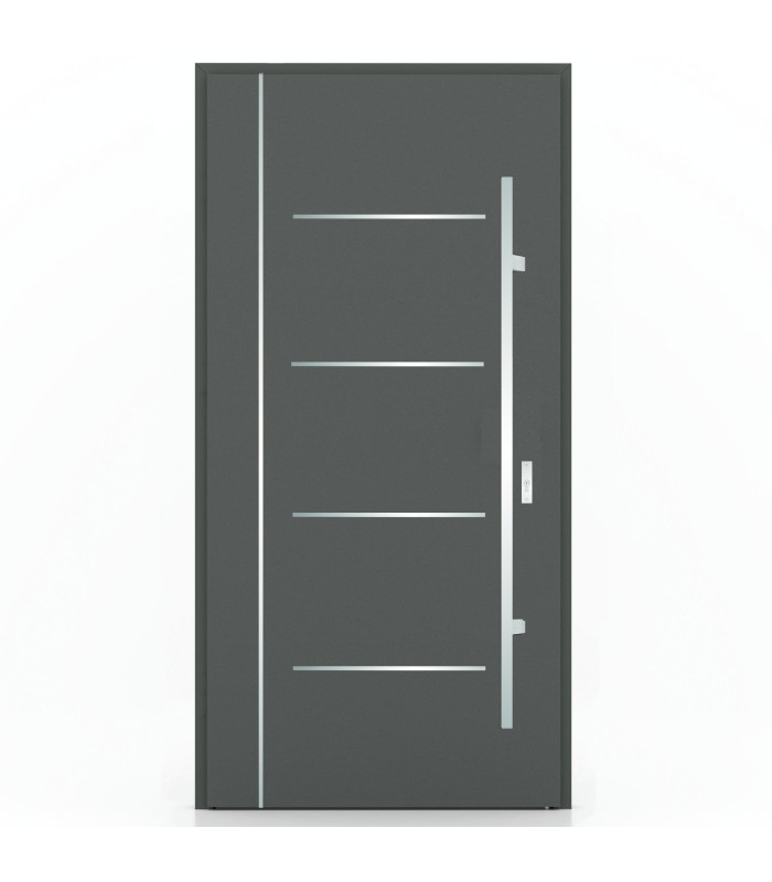 Porta Exterior Metal ANDES 88x207cm Antracite ESQUERDA (S55)