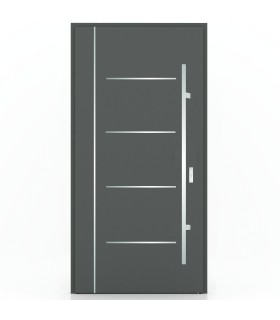 Porta Exterior Metal ANDES 98x207cm Antracite ESQUERDA (S55)