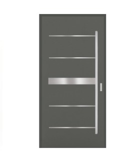Porta Exterior Metal HIMALAIAS 88x207cm Antracite ESQUERDA (S55)