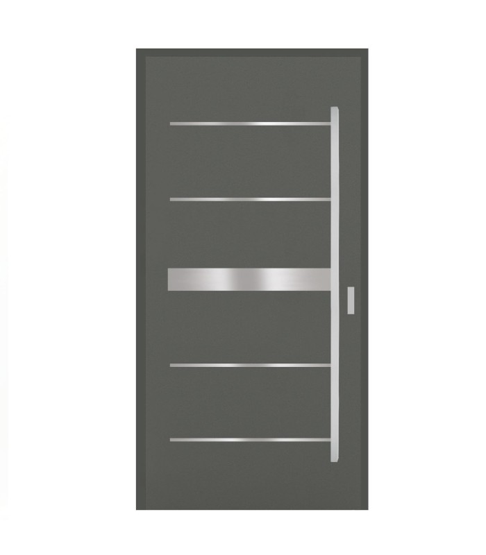 Porta Exterior Metal HIMALAIAS 98x207cm Antracite ESQUERDA (S55)