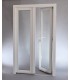 Porta Exterior Dupla PVC Vidro Transparente 150x200cm DIREITA ALUPLAST Fabrico Especial