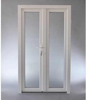 Porta Exterior Dupla PVC Vidro Fosco 150x200cm ESQUERDA ALUPLAST Fabrico Especial