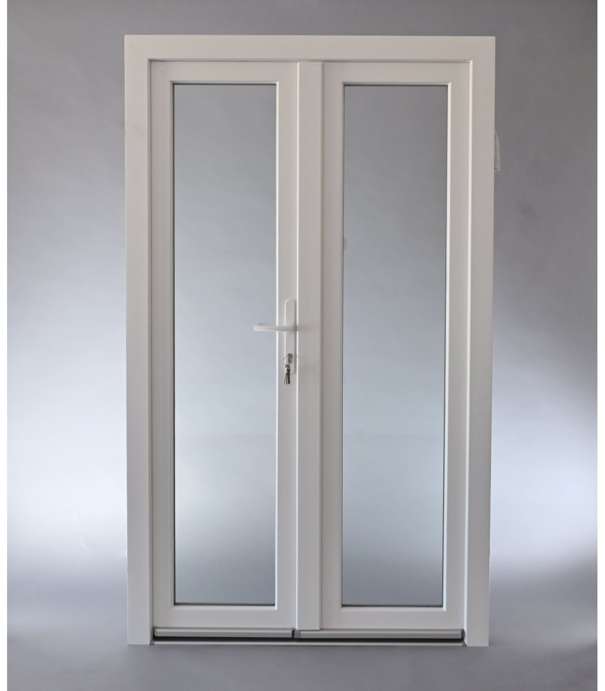 Porta Exterior Dupla PVC Vidro Fosco 200x200cm ESQUERDA ALUPLAST Fabrico Especial