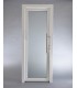 Porta Exterior PVC Vidro Fosco Por Medida Branca ESQUERDA ALUPLAST