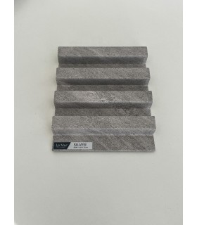 AMOSTRA - Revestimento Ripado Le Mur Prateado (17x14cm)