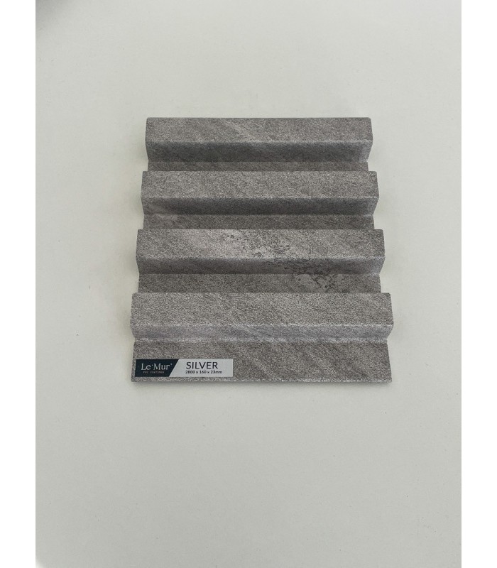 AMOSTRA - Revestimento Ripado Le Mur Prateado (17x14cm)