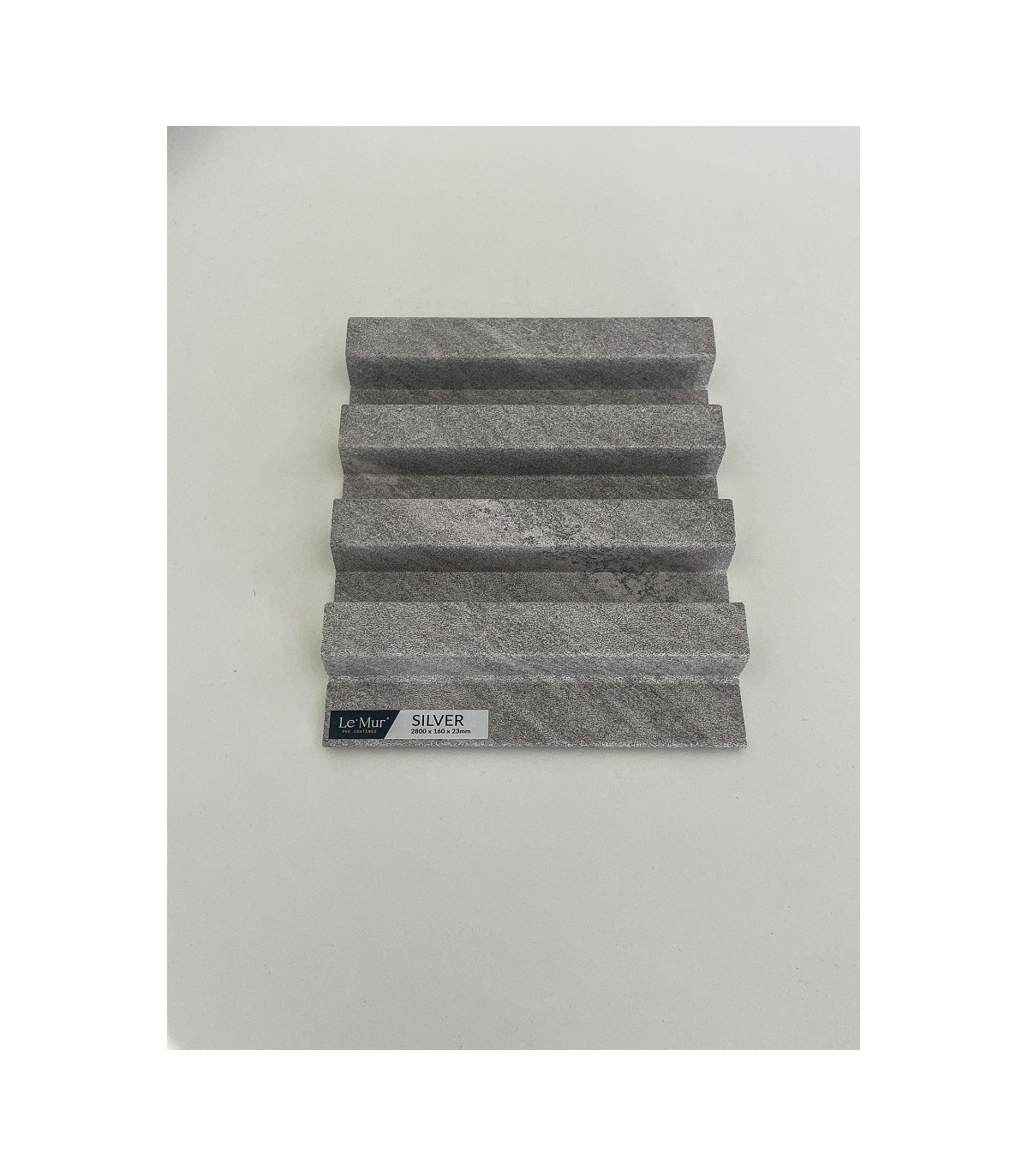 AMOSTRA - Revestimento Ripado Le Mur Prateado (17x14cm)