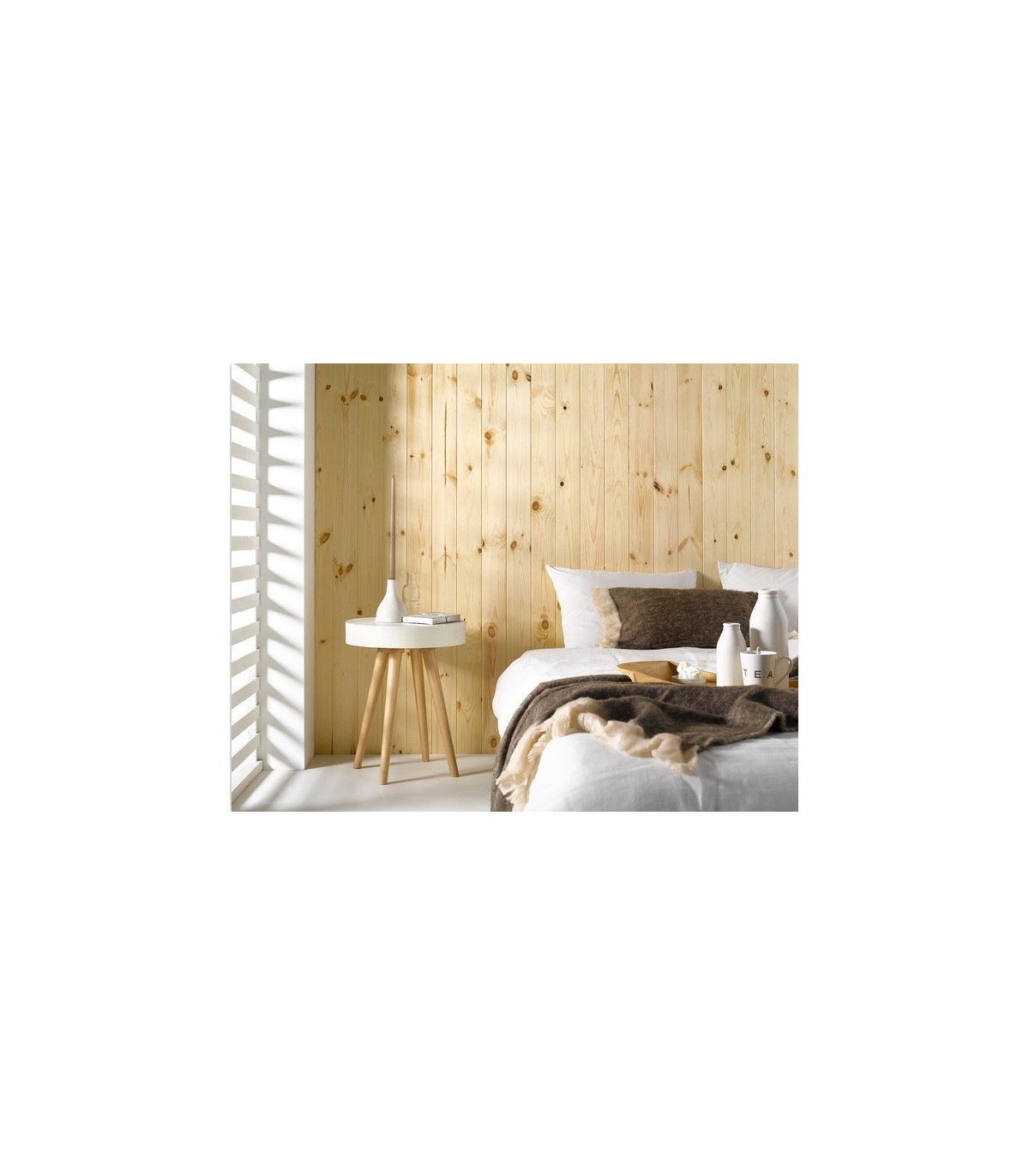 Lambrim Pinho ABETO NATURAL 300x9x1cm - Pack de 10