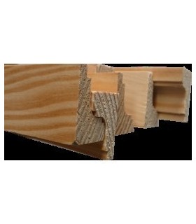 Perfis Corniche em Pinho Nórdico 2400x21x34mm - Pack de 6