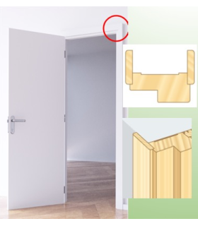 Guarnições para Porta Branca 50x10mm - Pack de 5