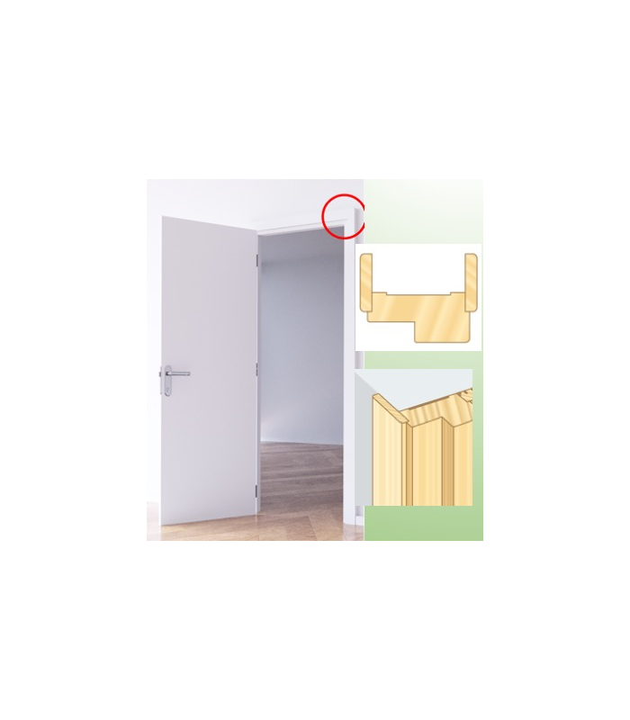 Guarnições para Porta Branca 50x10mm - Pack de 5