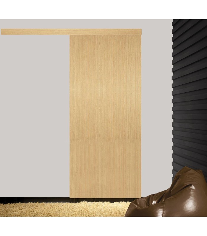 Porta de Correr 200x80cm Carvalho com Ferragens e Guarnição