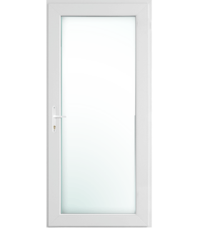 Porta Exterior PVC Vidro Duplo Transparente 80x200cm DIREITA