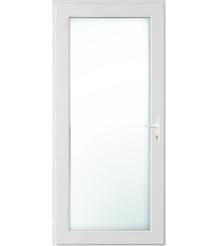 Porta Exterior PVC Vidro Duplo Transparente 80x200cm ESQUERDA